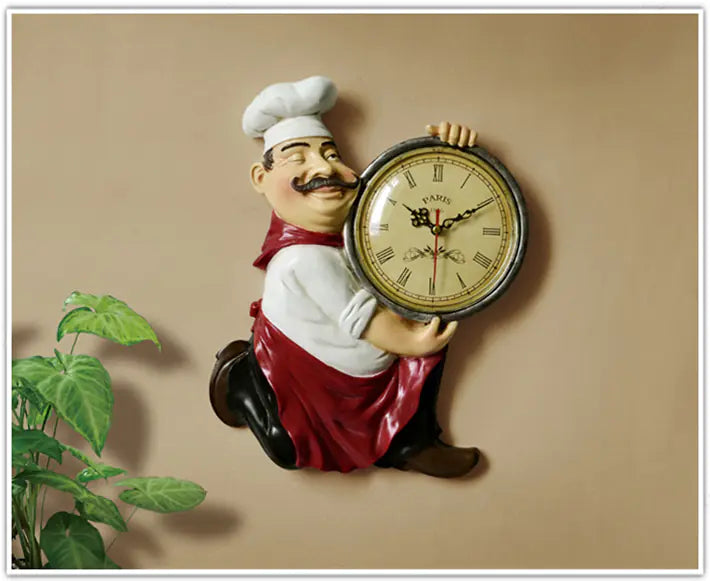Orologio da parete 3D Chef - Decorazione creativa per la cucina