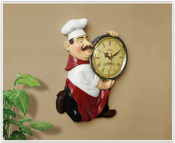 Orologio da parete 3D Chef - Decorazione creativa per la cucina
