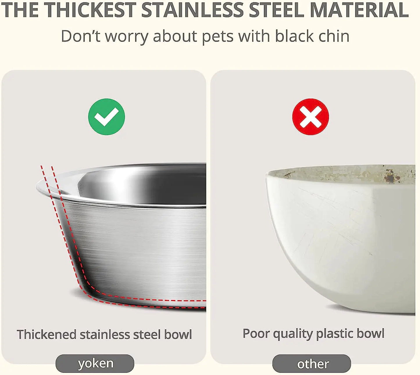 Ciotola antiscivolo in acciaio inossidabile per cani e gatti