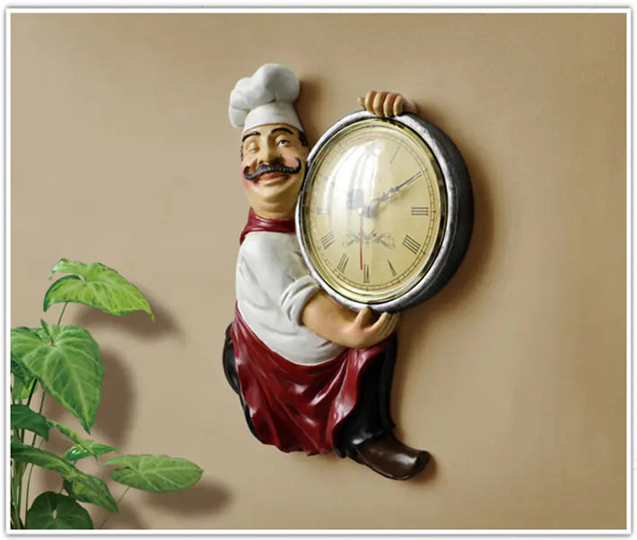Orologio da parete 3D Chef - Decorazione creativa per la cucina