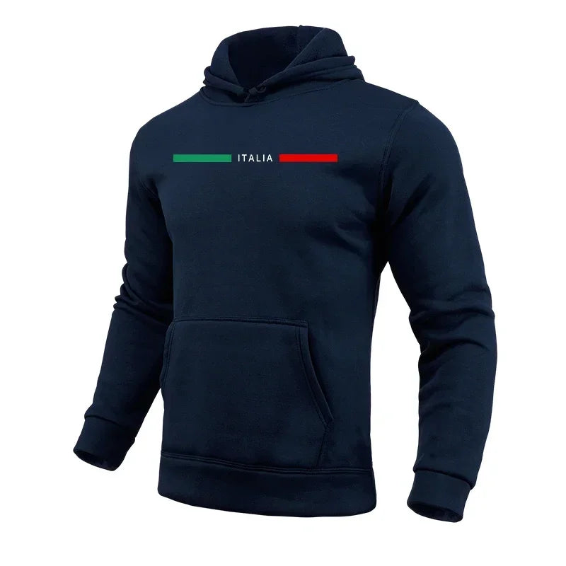 Felpa da Uomo 2025 – Hoodie a Tinta Unita di Alta Qualità | Moda Italiana, Stampa Fashion, Stile Urban | Pullover Trend per Palestra e Tempo Libero
