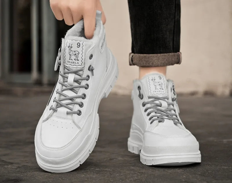 Scarpe da Donna Invernali – Stivaletti Caldi alla Caviglia | Sneakers Antiscivolo | Stivali da Neve e da Moto