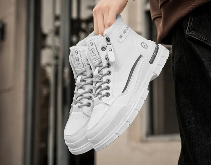 Scarpe da Donna Invernali – Stivaletti Caldi alla Caviglia | Sneakers Antiscivolo | Stivali da Neve e da Moto