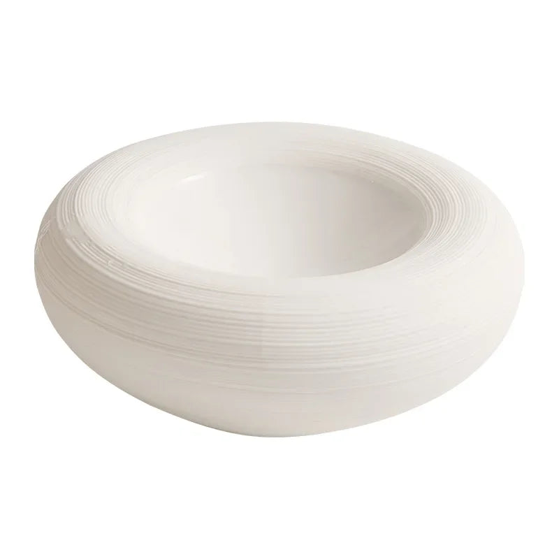 Piatto Isotermico in Ceramica Bianca – Doppio Strato, Stile Moderno, Per Uso Domestico o Professionale