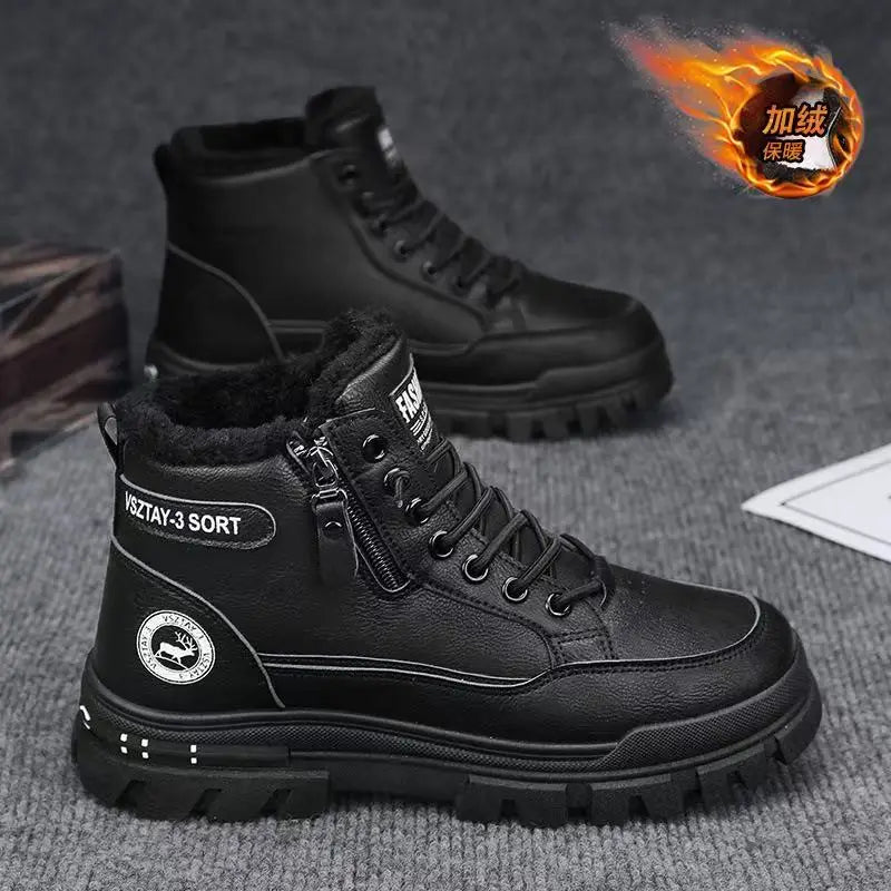 Scarpe da Donna Invernali – Stivaletti Caldi alla Caviglia | Sneakers Antiscivolo | Stivali da Neve e da Moto
