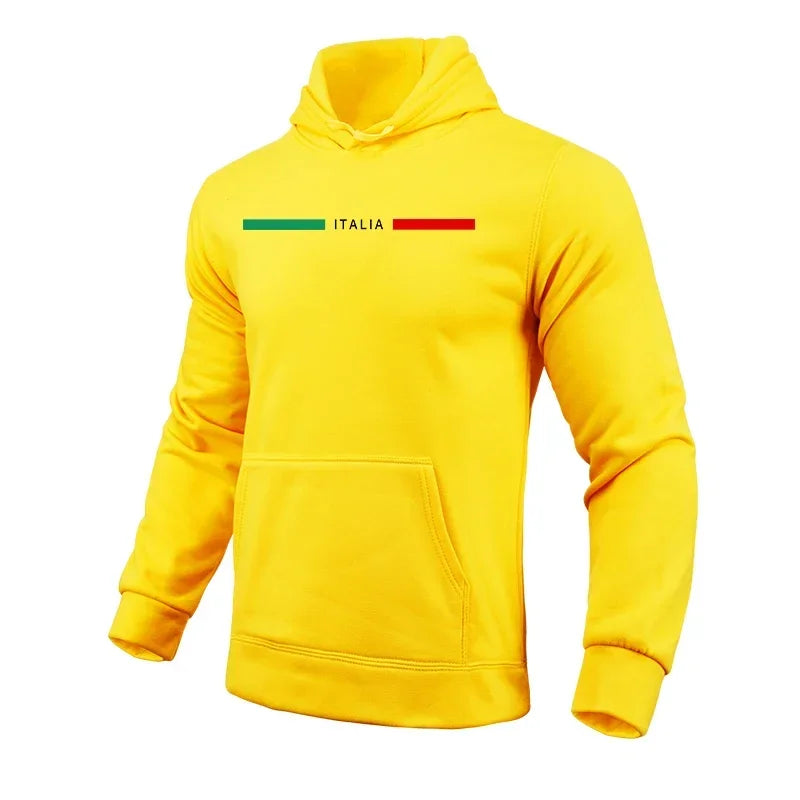 Felpa da Uomo 2025 – Hoodie a Tinta Unita di Alta Qualità | Moda Italiana, Stampa Fashion, Stile Urban | Pullover Trend per Palestra e Tempo Libero