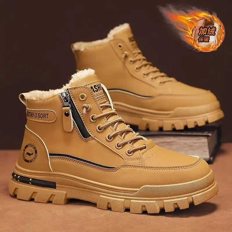 Scarpe da Donna Invernali – Stivaletti Caldi alla Caviglia | Sneakers Antiscivolo | Stivali da Neve e da Moto