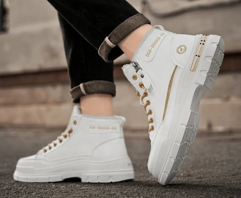 Scarpe da Donna Invernali – Stivaletti Caldi alla Caviglia | Sneakers Antiscivolo | Stivali da Neve e da Moto