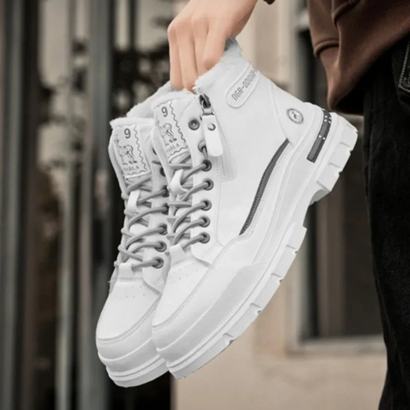 Scarpe da Donna Invernali – Stivaletti Caldi alla Caviglia | Sneakers Antiscivolo | Stivali da Neve e da Moto