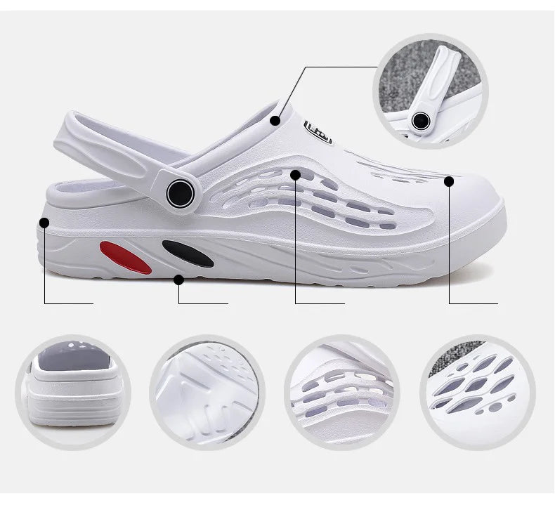 Sandali Estivi Uomo in EVA – Scarpe Casual Forate, Ciabatte da Casa, Giardino e Spiaggia, Confortevoli e Leggere