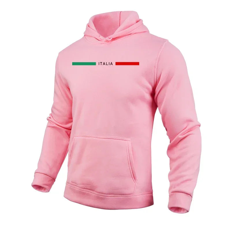 Felpa da Uomo 2025 – Hoodie a Tinta Unita di Alta Qualità | Moda Italiana, Stampa Fashion, Stile Urban | Pullover Trend per Palestra e Tempo Libero