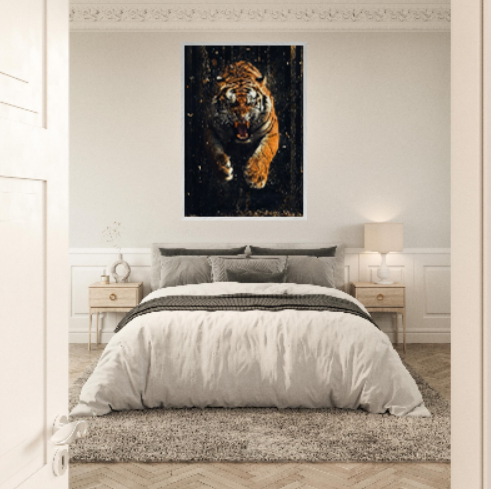 Tigre ( collezione natura e animali ) - con cornice in legno di vari colori