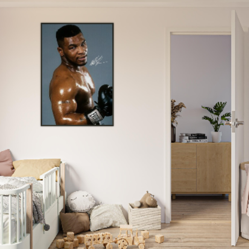 Iron Mike Tyson ( autografato ) - con Cornice in Alluminio