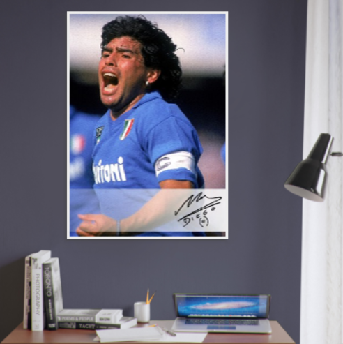 Diego Armando Maradona ( Autografato ) - Con cornice in Legno di vari colori ULTIM0 STOCK DISPONIBILE⏳