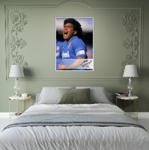 Diego Armando Maradona ( Autografato ) - Con cornice in Legno di vari colori ULTIM0 STOCK DISPONIBILE⏳