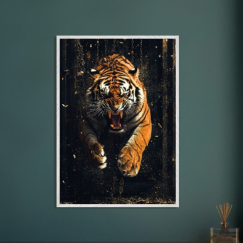 Tigre ( collezione natura e animali ) - con cornice in legno di vari colori
