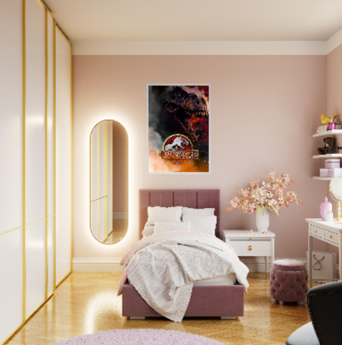 Jurassic Park ( collezione Cinema ) Con cornice in legno pregiato di vari colori