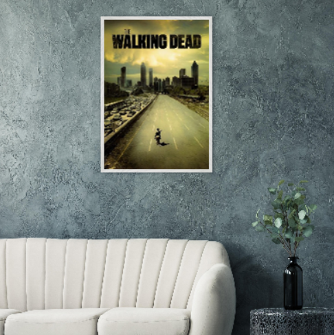 The Walking Dead ( Collezione Cinema ) con cornice in legno pregiato di vari colori