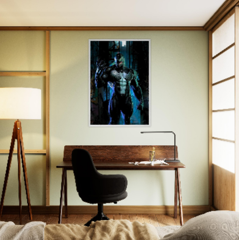 Venom ( Collezione Marvel, DC e supereroi ). Con cornice in legno pregiato di vari colori.