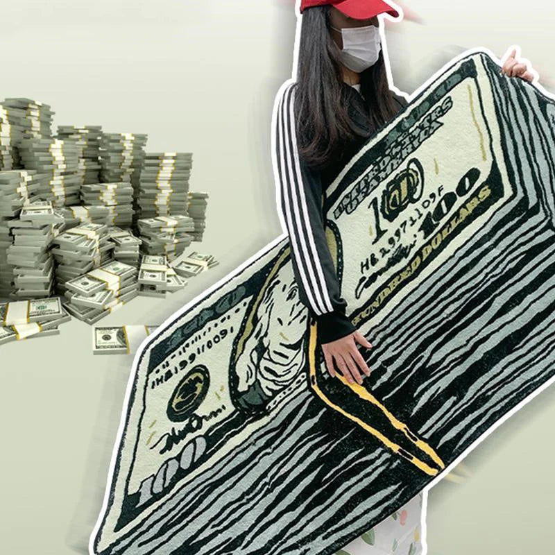 tappetino della buona sorte raffigurante dollari