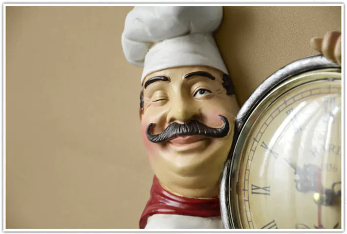 Orologio da parete 3D Chef - Decorazione creativa per la cucina