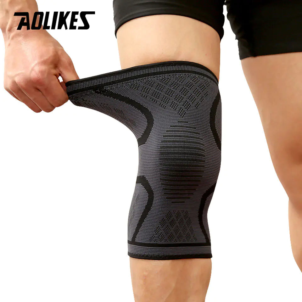 Ginocchiere sportive elastiche in nylon per corsa e fitness