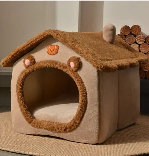 Cuccia Chiusa Universale e Calda per Cani e Gatti – Adatta a Tutte le Stagioni