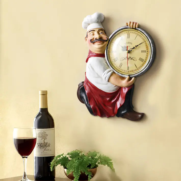 Orologio da parete 3D Chef - Decorazione creativa per la cucina